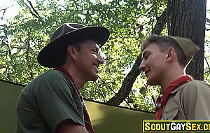 Scoutmaster hungry for soft smooth flesh in form of a boyscout