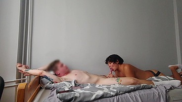 Czech twink having sex with me while texting his cuck boyfriend