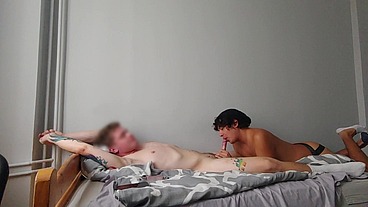Czech twink having sex with me while texting his cuck boyfriend