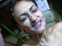 Teen takes several amateur facials