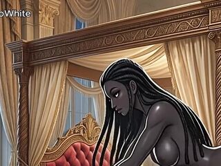 AI Generated - Hentai cartoon animated manga african american black ebony european trans femdom-domme stripper fucks step sister raw