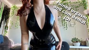 latex dress JOI: ruined orgasm and cum denial