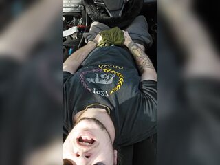 Recent Trans Chap Boy Groaning ASMR (Car Cum)