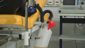 Bizarre rubber masturbation with piss-rebreather
