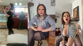 me tomo un cafe con una madura colombiana influencer en la primera cita full