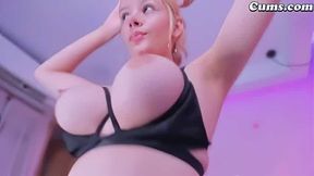Busty Blonde Tutu Twirl & Slow-Motion Tit Drop