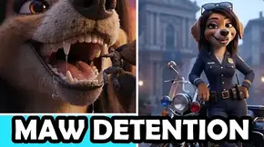 Giantess Furry Police Dog Night Patrol | Tiny Criminals Detained in Her Maw | Female Canine Cop Vore Story
