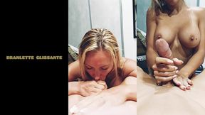 pipe et branlette huileuse et je le fais exploser sur moi humm j adore!