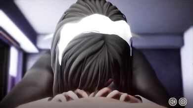 Animated Asian Maid Dominates Deep Throat Creampie In Public Restroom