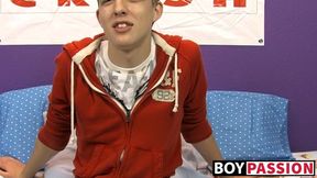 Cutie Dylan Chambers hot solo masturbation after interview