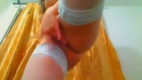 Naughty webcam friend Loretta plays with her tits and pussy