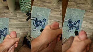 JRHorny23 milks his big dong in the shower and cums hard