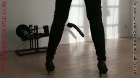 I love to fuck my slave-husband in the ass. But the dildos are heavy and when I do for a long time I start to get tired. The solution to that problem was buying a Fucking Machine. The wonderful machi…