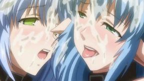 Big boobed Japanese hentai nympho gets gangbanged hard
