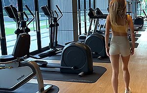Californiababe, public sex in the gym with sweet bitch
