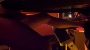 my flatmate and a young friend of ours started feet play under the table. this time i filmed it