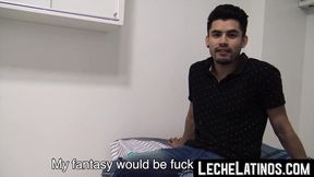 LecheLatinos.com - Straight Latino's raw anal deflowering by a hung, eager top