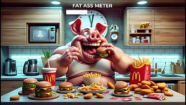 Fat Pig Vs. Fast Food Eating Contest
