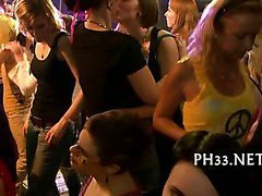 Tons of group sex on dance floor