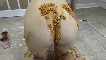 Relax to Sploshing in Spaghetti Hoops - (WAM, Wet and Messy)