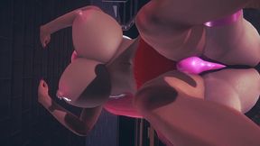 hooters chick gets railed by a futa - 3d porn parody