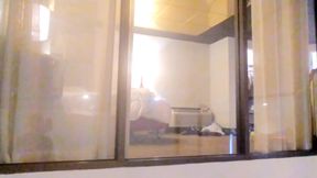 Caught Watching Her in Hotel Window and She Gives Him a Show