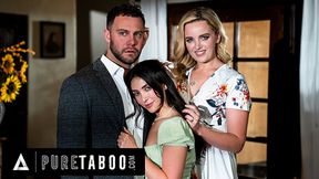 PURE TABOO MILF Charlie Forde Fulfills Husband&#039;s Stepdad And Stepdaughter Fantasy With Jane Wilde