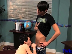 Homosexual gets his rectal hole fucked by a school friend