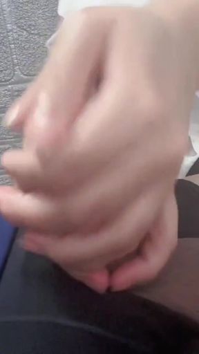 My Asian female boss gave me a handjob today   Clip 1