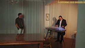 CatchingGoldDigger & Antonio Mallorca in a super passionate artistic deepthroat on Czech streets