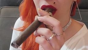 Satisfying my desire to fill my lungs with cigars - Inhaling the smoke