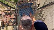 Sexy gardener fucks a twink hard on a swing with his big dick