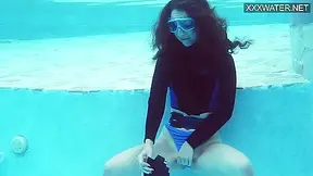 Emi Serene In Sexy Underwater Pool Masturbation Of