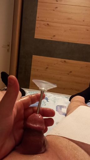 Desperate circumcised cock sounding aaah