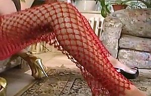 Transsexual centerfold in trio