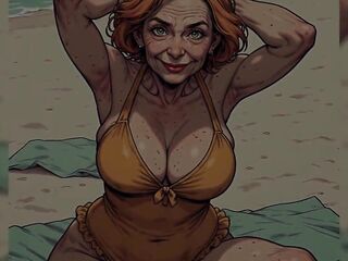 Revealing Swimsuits with Aged Cleavage (nasty Ai)