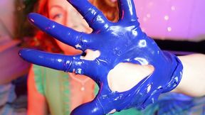 ripped old latex rubber gloves (arya grander)
