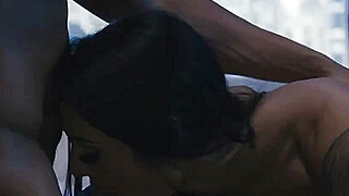 Tranny Khloe Kay anal fucked and facefucked by a black guy