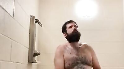 Daddy Having Public Shower Fun