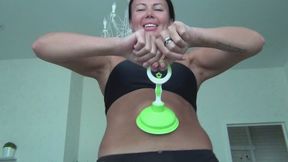 I suck my belly button with a small plunger d
