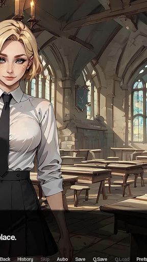 College of Mysteria: Blondie Looses Her Virginity by Very Big Fat Cock in the College - Episode 2