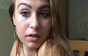 Amateur Girl Strips and Masturbates on Webcam
