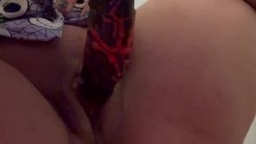 hot milf mommy masturbates in the bathroom with a dildo