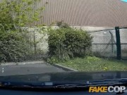 Fake Cop Copper cums over geeky girls glasses in the sun