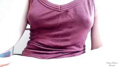 As she played with her hard nipples her fat pussy glistened on webcam