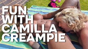 GG Fun with Camilla Creampie: Tongue-Only Explosive Orgasm
