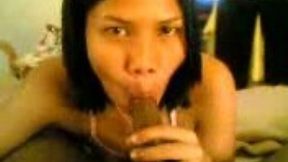 Malaysian slut blows my black cock and gets fucked mish style