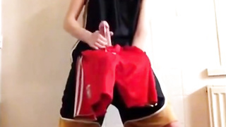 cums on gym shorts 8