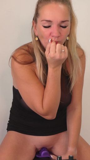 MILF Solo Toy Play with Sybian and Satisfyer - Multiple Orgasms   Clip 1