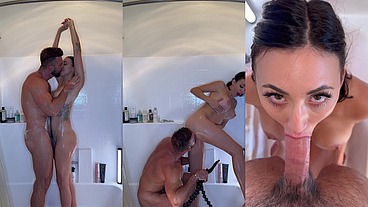 BLOWJOB IN THE SHOWER WITH BLAIRE JOHNSON